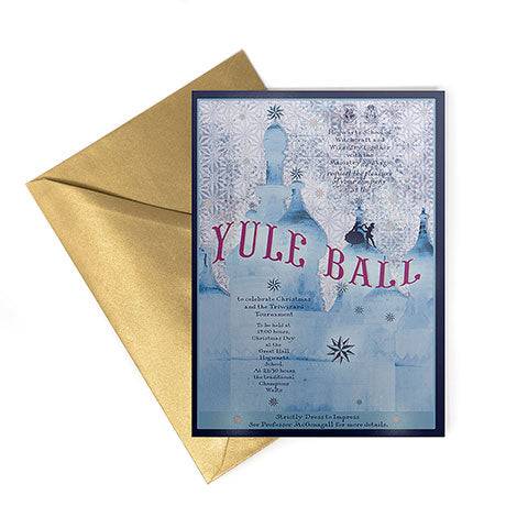 Yule Ball Foiled Notecard - Olleke Wizarding Shop Amsterdam Brugge London