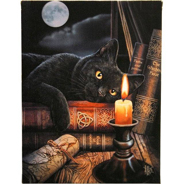 Witching Hour Black Cat Wall Plaque - Olleke Wizarding Shop Amsterdam Brugge London