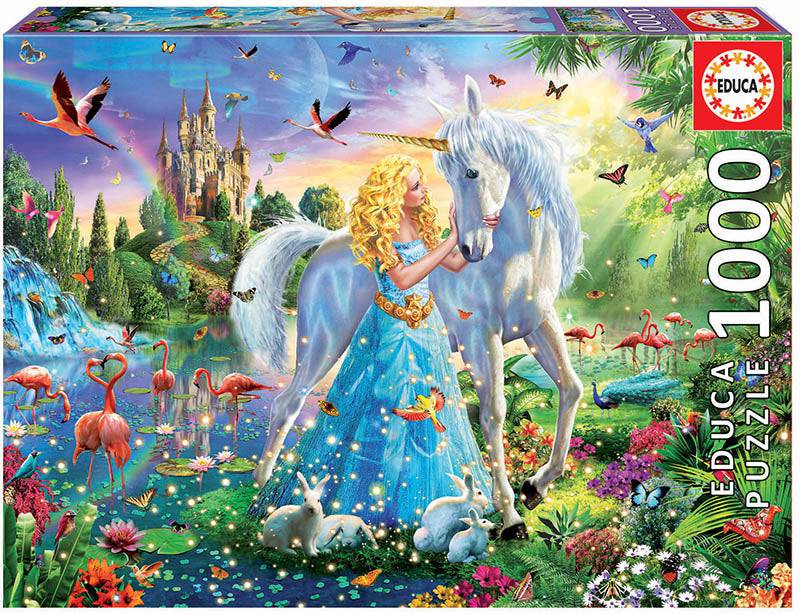 The princess and the unicorn 1000 piece Jigsaw Puzzle - Olleke Wizarding Shop Amsterdam Brugge London