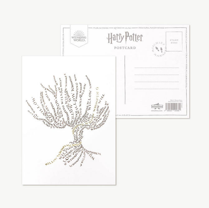 Harry Potter The Marauder's Map 'Whomping Willow' Single Postcard