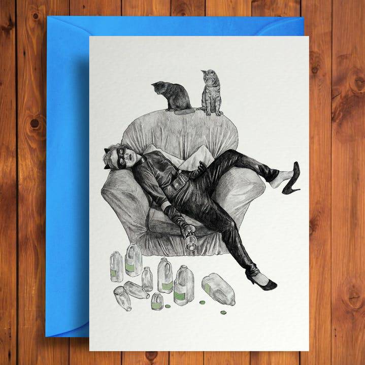 Catwoman Greeting Card - Olleke Wizarding Shop Amsterdam Brugge London