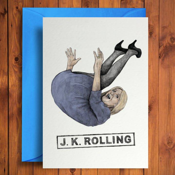 JK Rolling Greeting Card - Olleke Wizarding Shop Amsterdam Brugge London