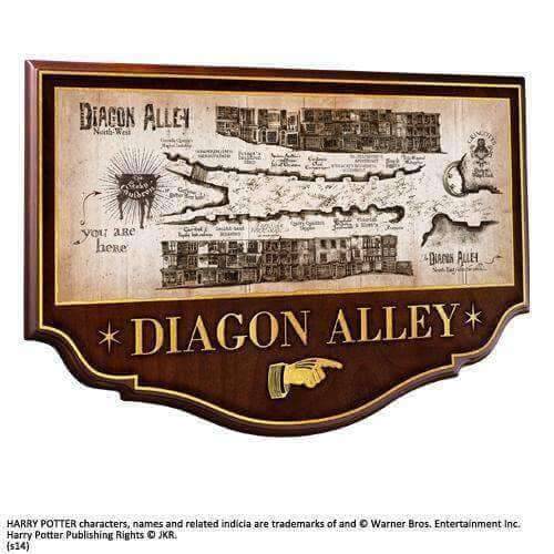 Diagon Alley Wall Plaque - Olleke Wizarding Shop Amsterdam Brugge London