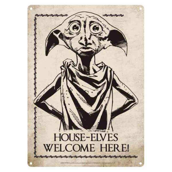 Harry Potter Small Tin Sign Dobby - Olleke Wizarding Shop Amsterdam Brugge London