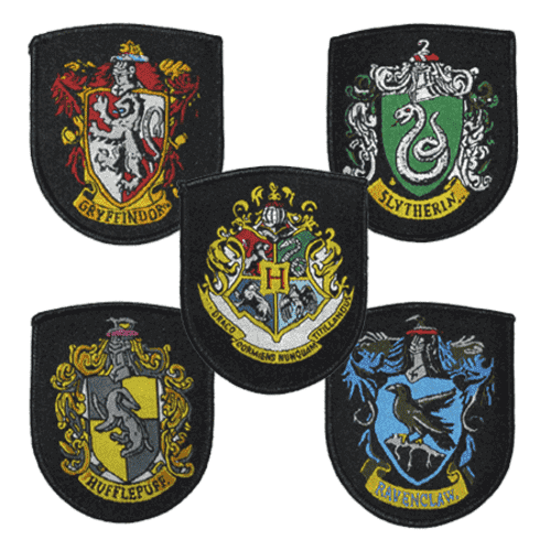 Hogwarts House Crest Patches small - Olleke Wizarding Shop Amsterdam Brugge London