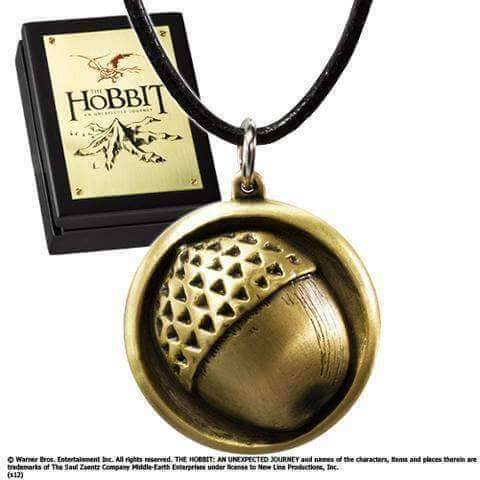 Bilbo Button Pendant Leather Chain - Olleke Wizarding Shop Amsterdam Brugge London