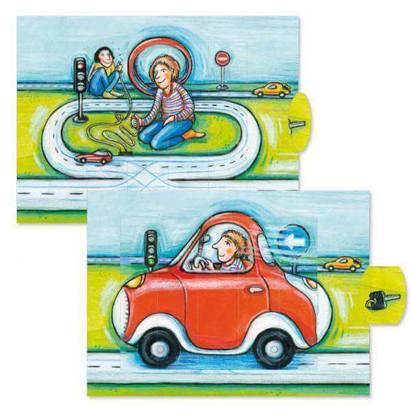 Cardriving slide card - Olleke Wizarding Shop Amsterdam Brugge London