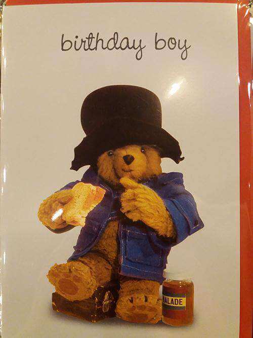 Birthday Boy Paddington Bear Card - Olleke Wizarding Shop Amsterdam Brugge London