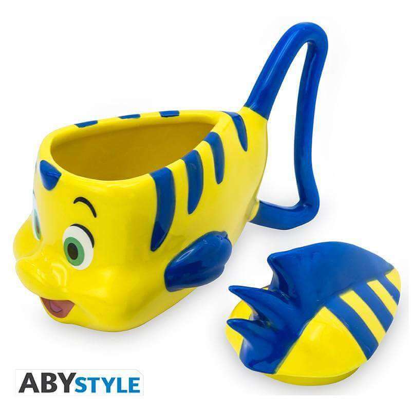 Disney Little Mermaid Mug 3D Flounder  Mug - Olleke Wizarding Shop Amsterdam Brugge London