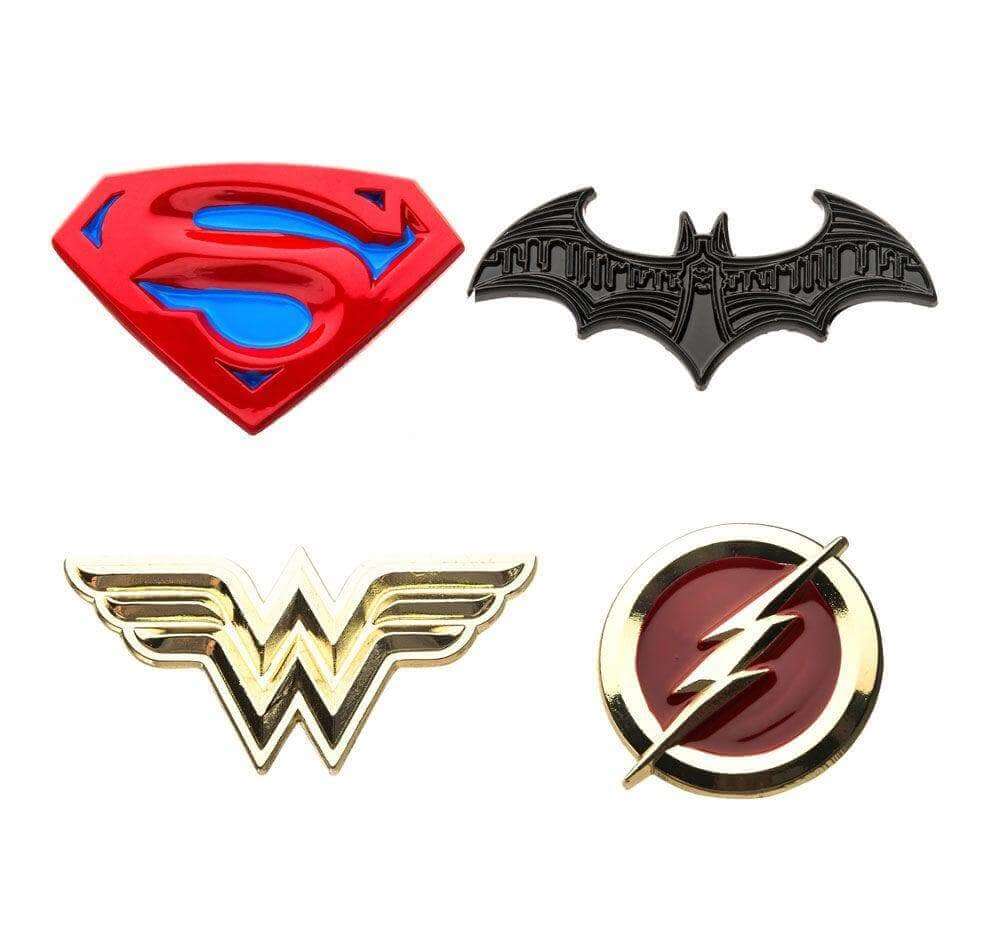 DC Comics Collectors Pins 4-Pack Justice League - Olleke Wizarding Shop Amsterdam Brugge London