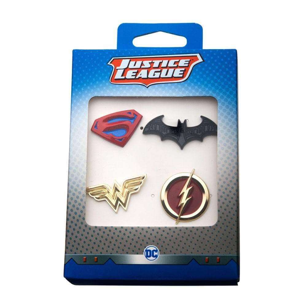 DC Comics Collectors Pins 4-Pack Justice League - Olleke Wizarding Shop Amsterdam Brugge London