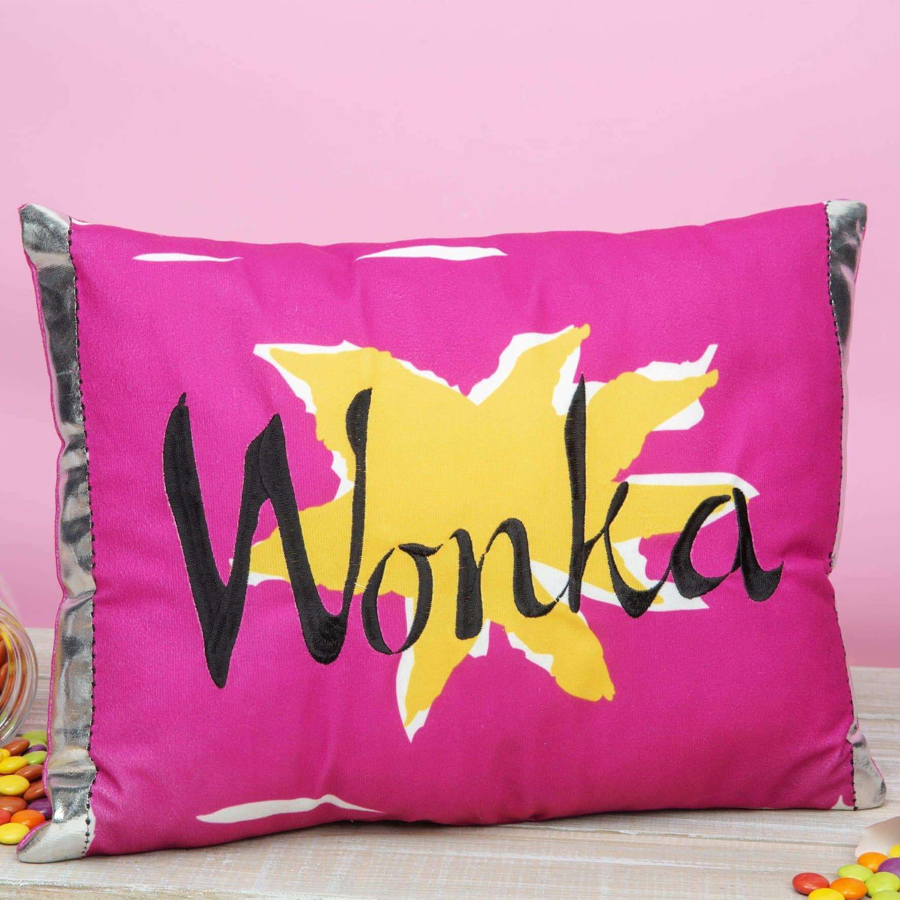 Charlie & The Chocolate Factory Wonka Bar Cushion - Olleke Wizarding Shop Amsterdam Brugge London