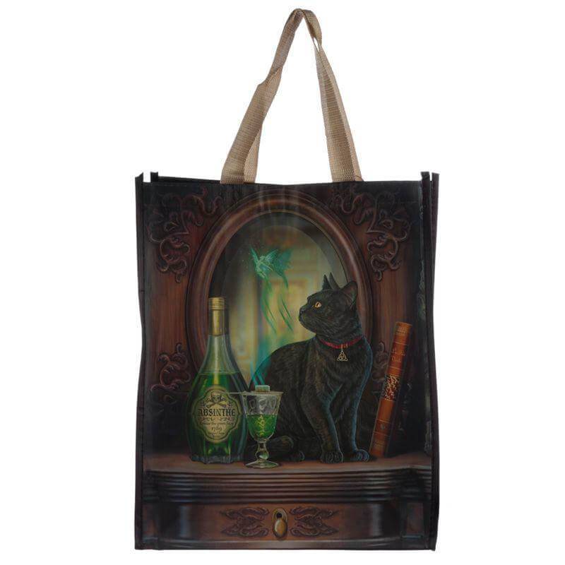 Absinthe Black Cat Shopping Bag - Olleke Wizarding Shop Amsterdam Brugge London