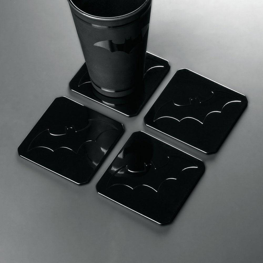 Batman Coaster 4-Pack Logo - Olleke Wizarding Shop Amsterdam Brugge London