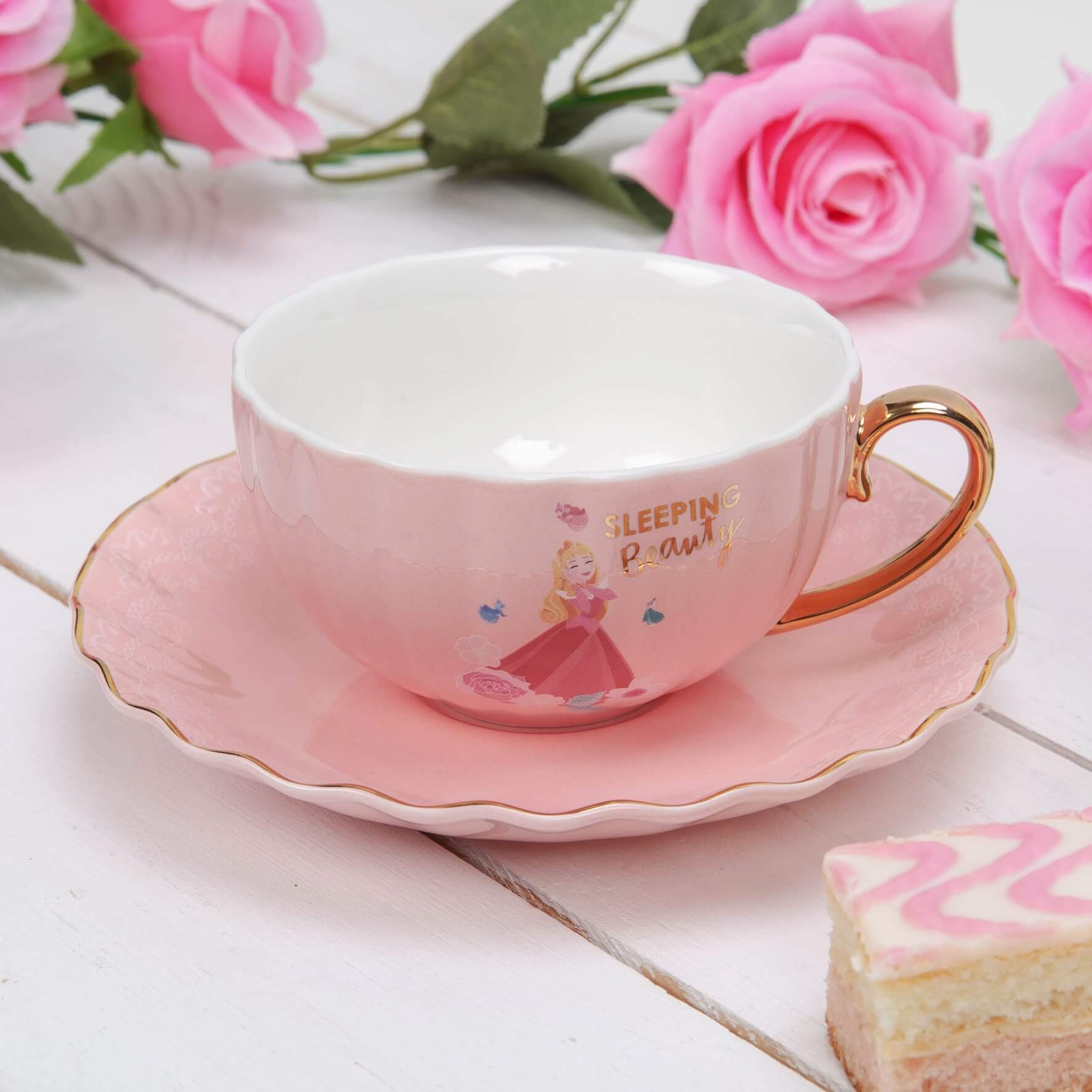 Disney Princess Tea Cup & Saucer - Aurora - Olleke Wizarding Shop Amsterdam Brugge London