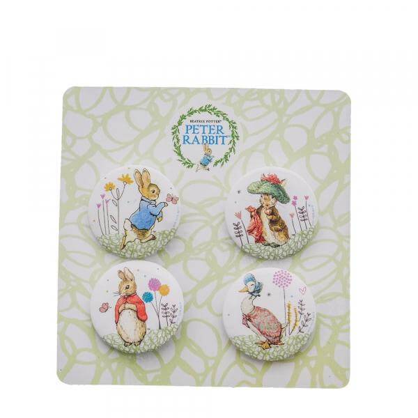 Beatrix Potter Characters Badge (Set of 4) - Olleke Wizarding Shop Amsterdam Brugge London