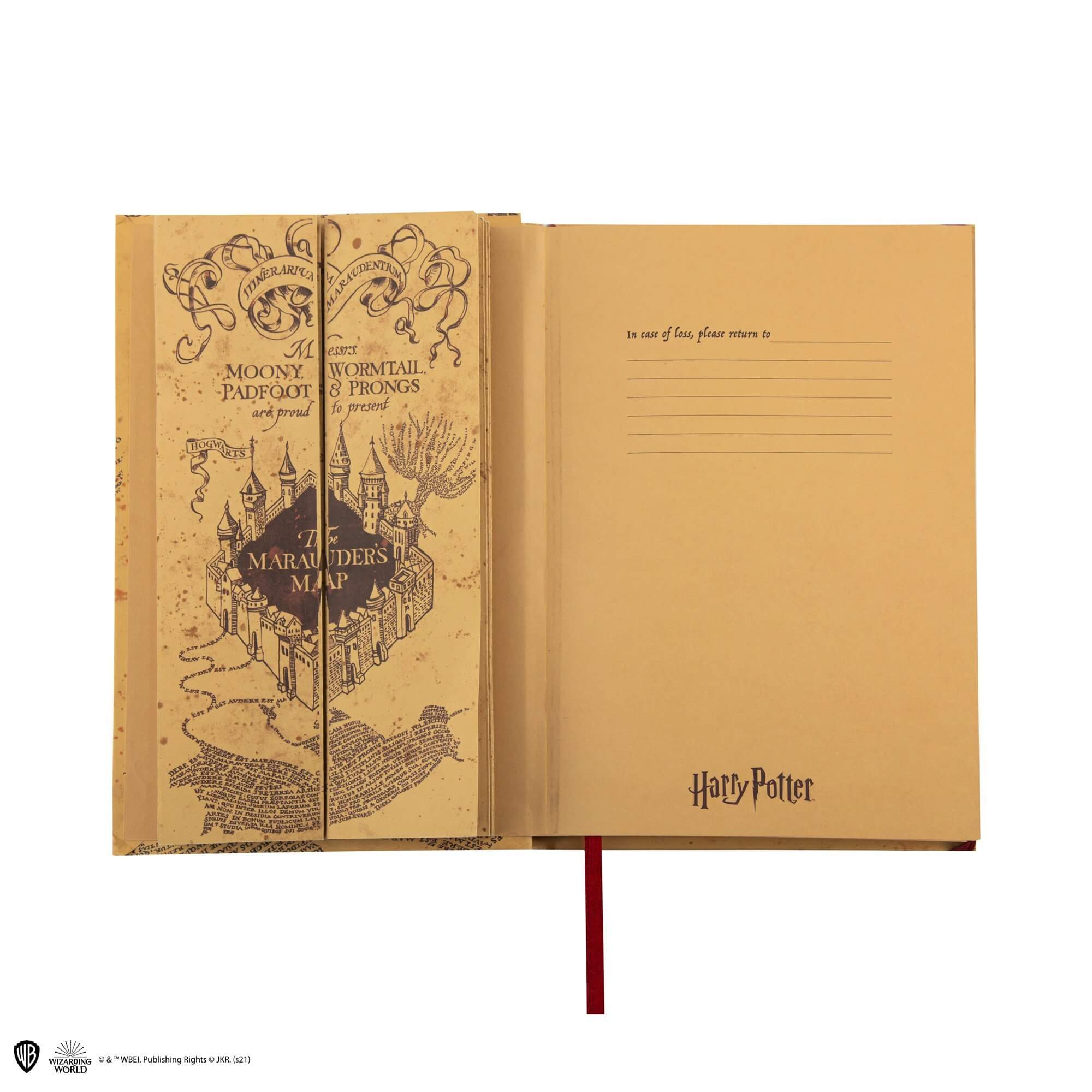 Harry Potter Marauder’s map notebook and small map included - Olleke Wizarding Shop Amsterdam Brugge London