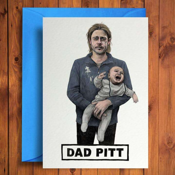 Dad Pitt Greeting Card - Olleke Wizarding Shop Amsterdam Brugge London