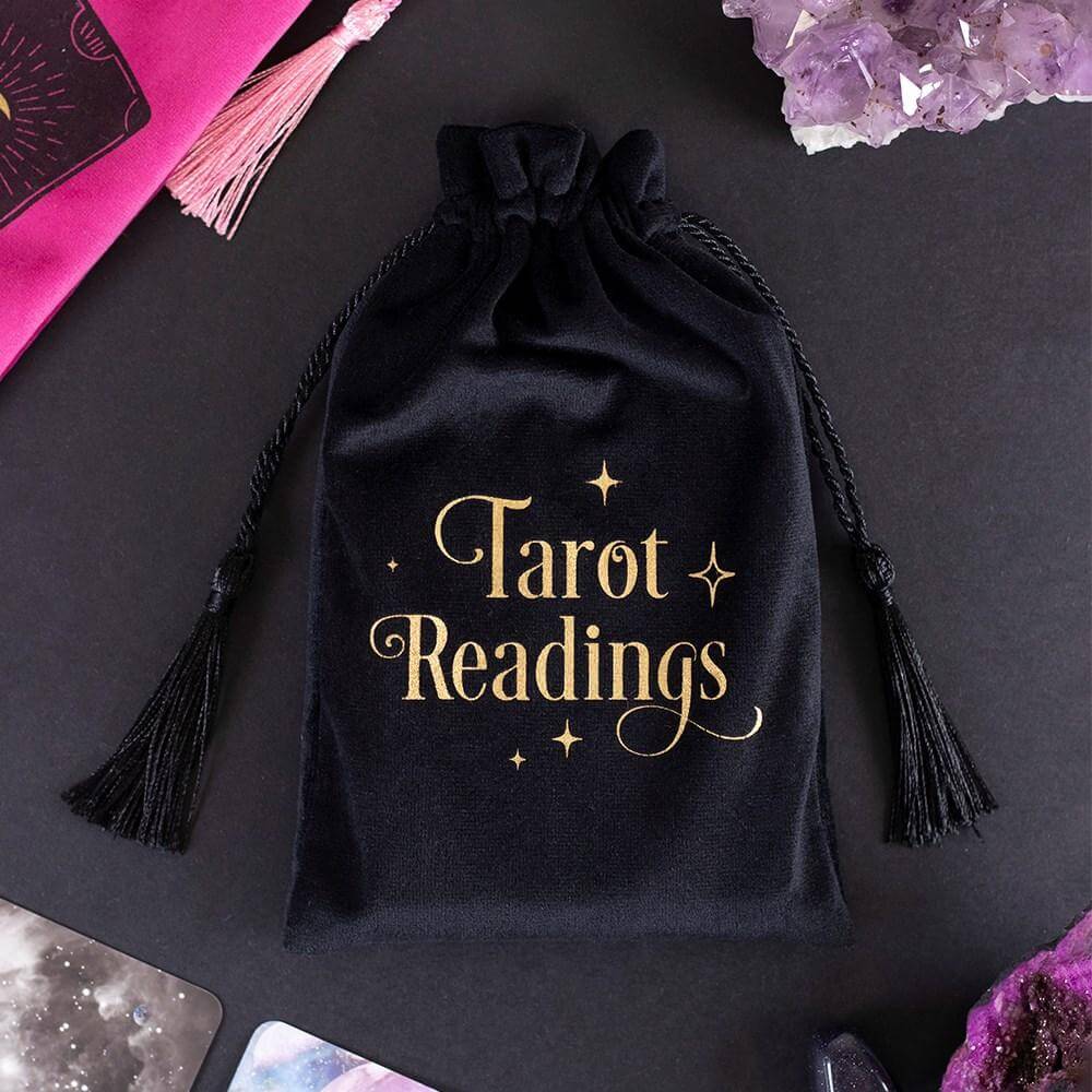 Black Tarot Readings Drawstring Pouch - Olleke Wizarding Shop Amsterdam Brugge London