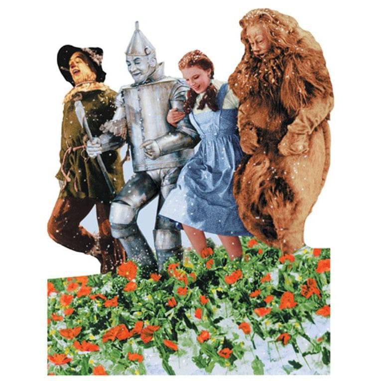 Wizard of Oz Poppy Field Blank Diecut Card - Olleke Wizarding Shop Amsterdam Brugge London