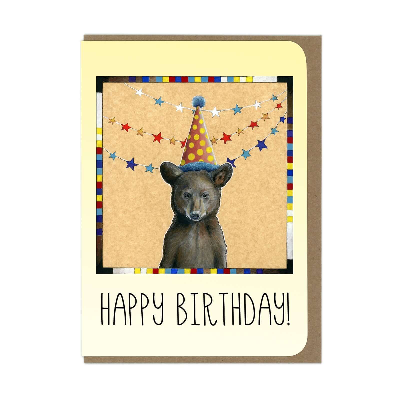 Birthday Bear Cub Card - Olleke Wizarding Shop Amsterdam Brugge London