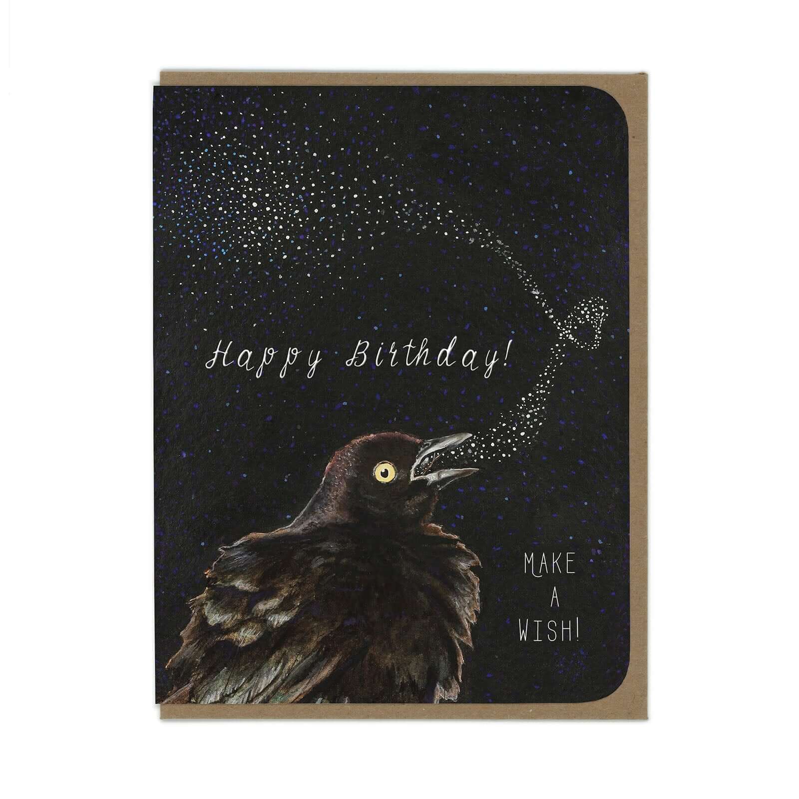 Birthday Blackbird Greeting Card - Olleke Wizarding Shop Amsterdam Brugge London