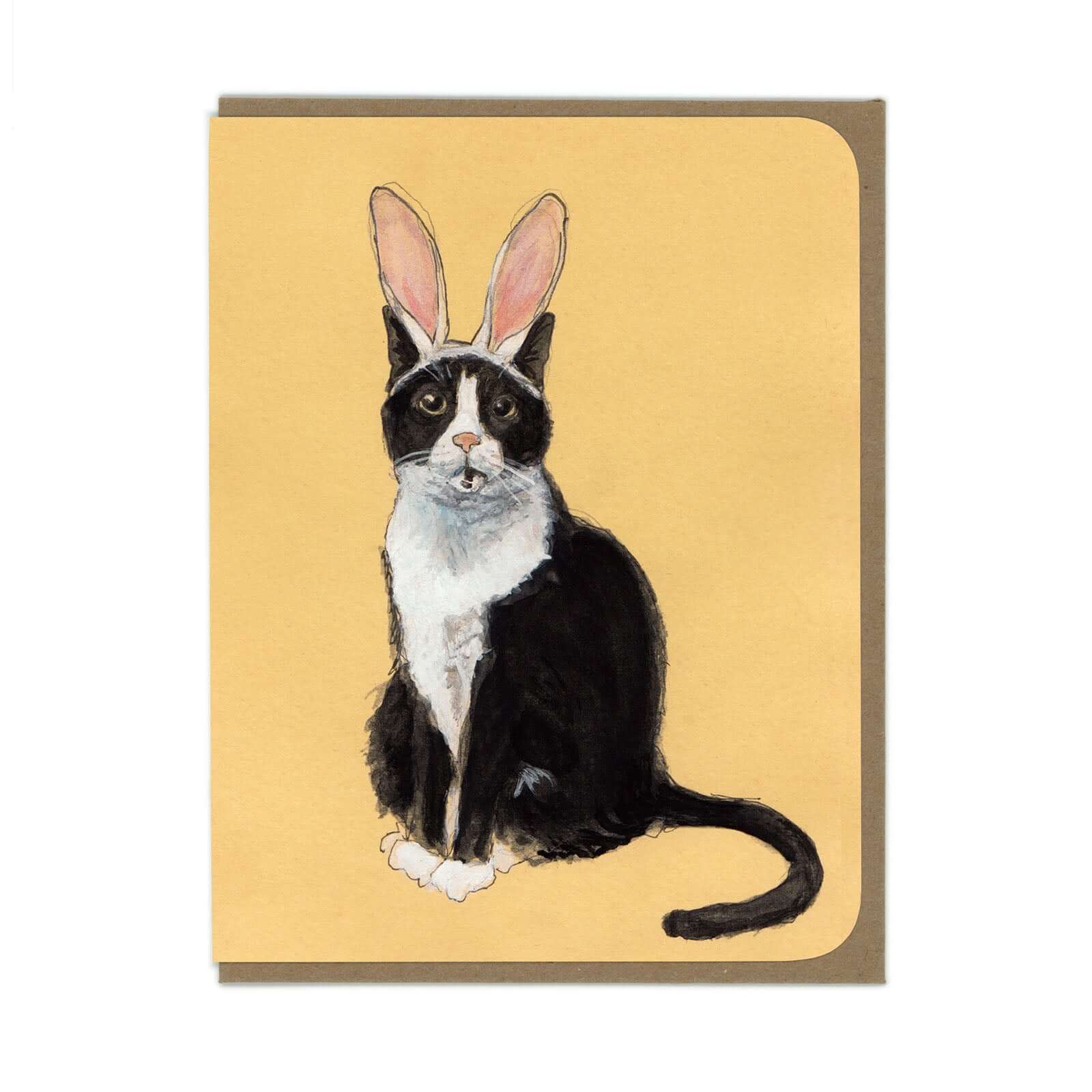 Cat Rabbit Greeting Card - Olleke Wizarding Shop Amsterdam Brugge London