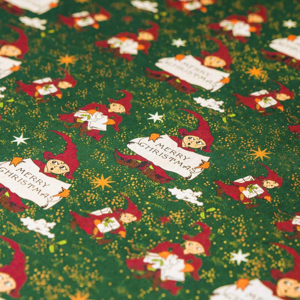 Christmas Elf Gift Wrap - Olleke Wizarding Shop Amsterdam Brugge London