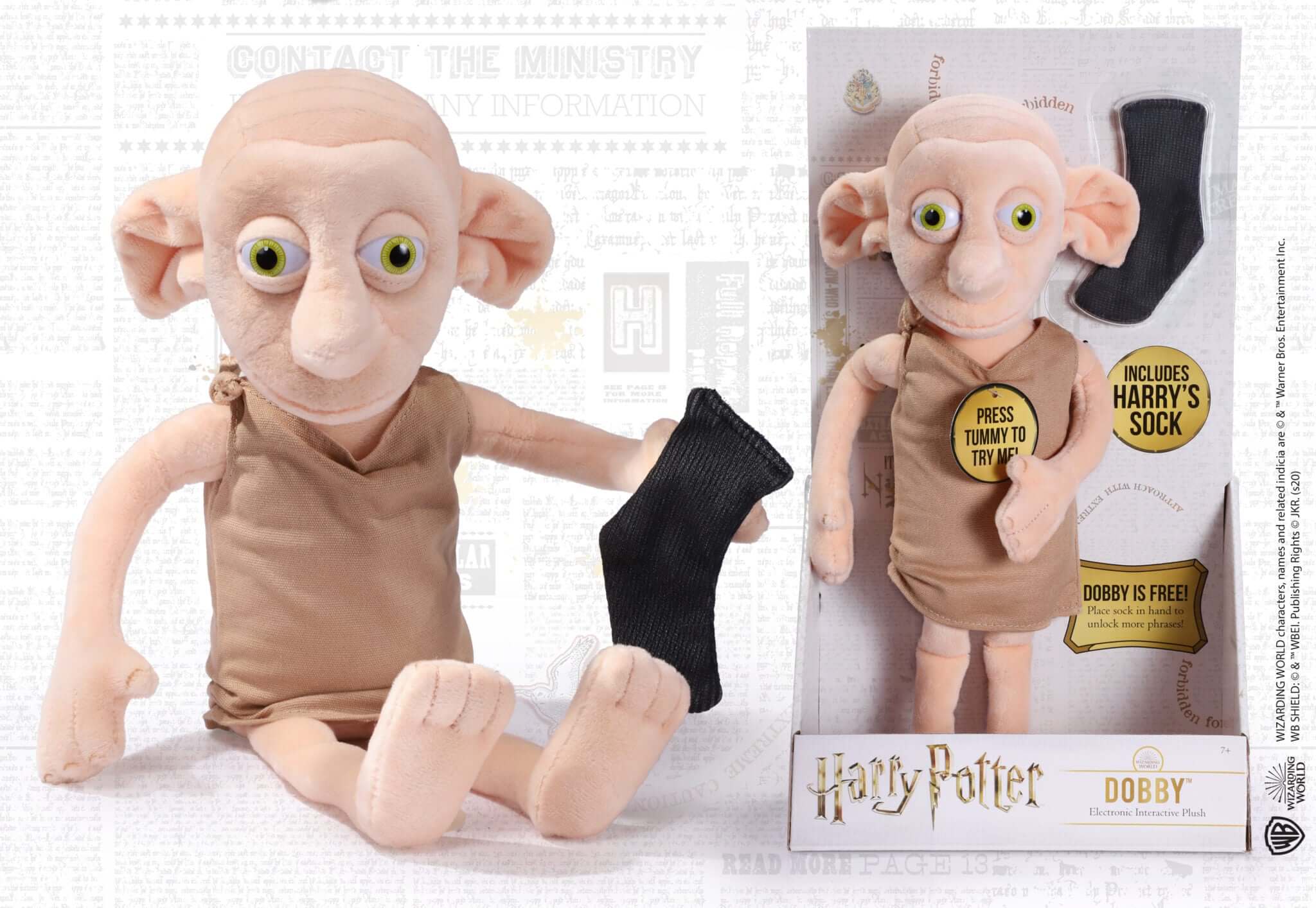 Dobby Interactive Plush - Olleke Wizarding Shop Amsterdam Brugge London