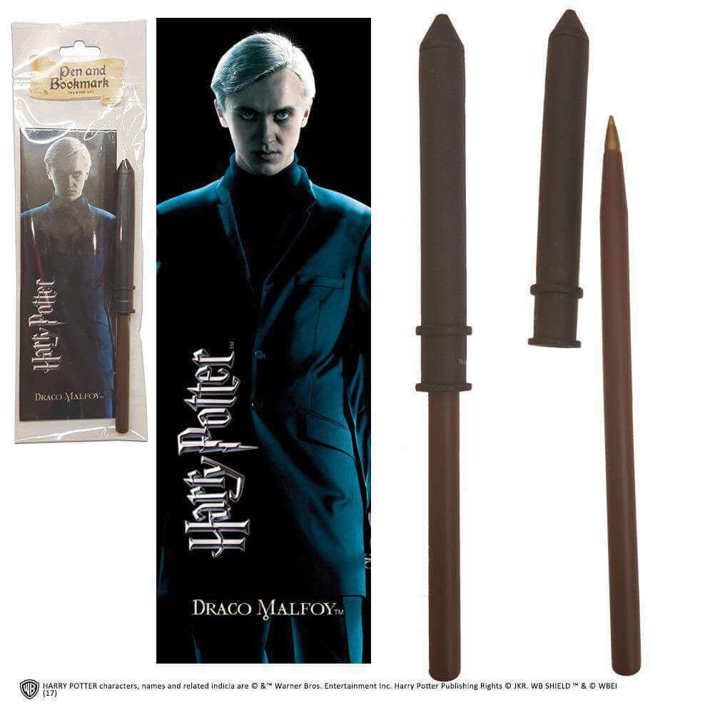 Draco Malfoy Wand Pen and Bookmark - Olleke Wizarding Shop Amsterdam Brugge London