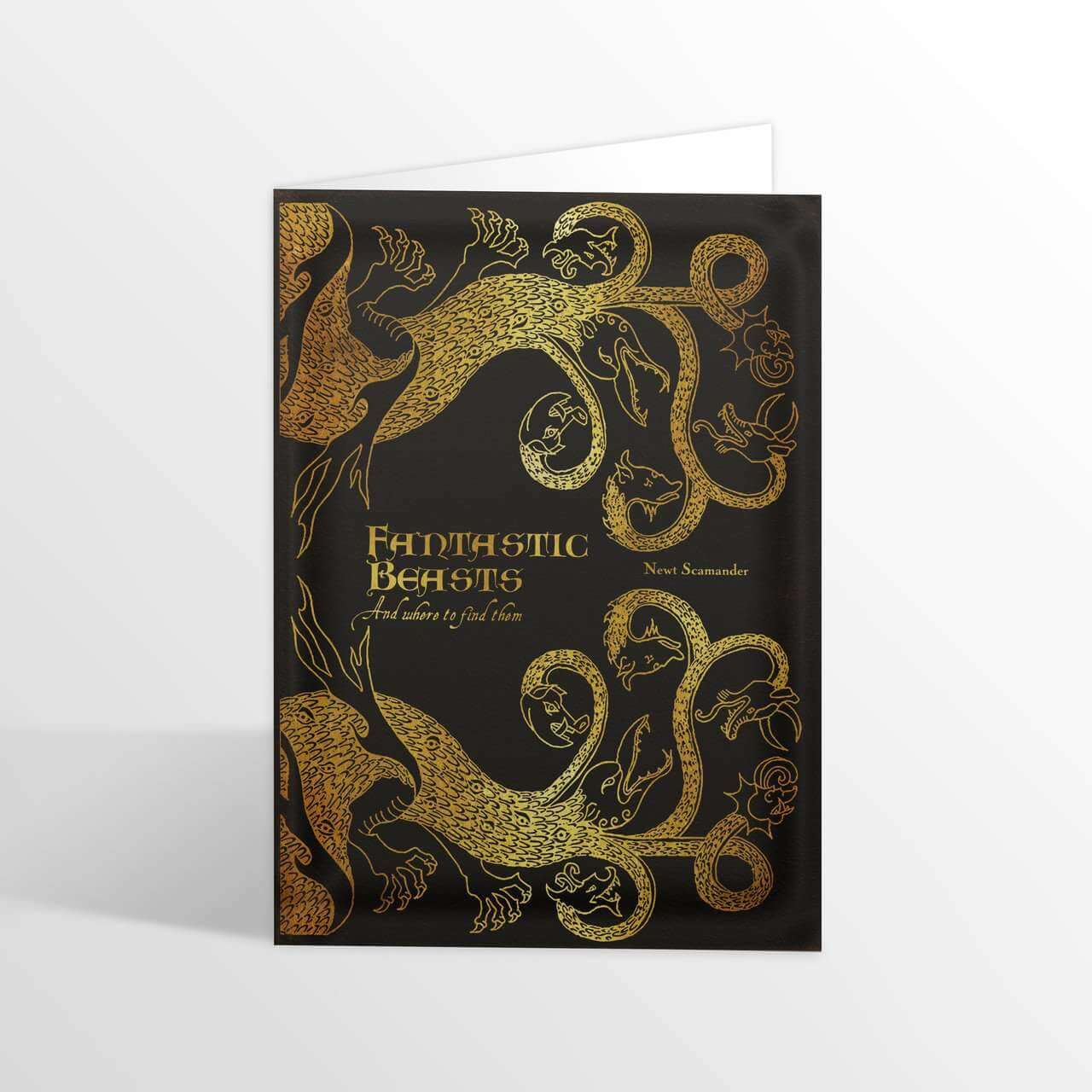 Fantastic Beasts Foiled Notecard - Olleke Wizarding Shop Amsterdam Brugge London