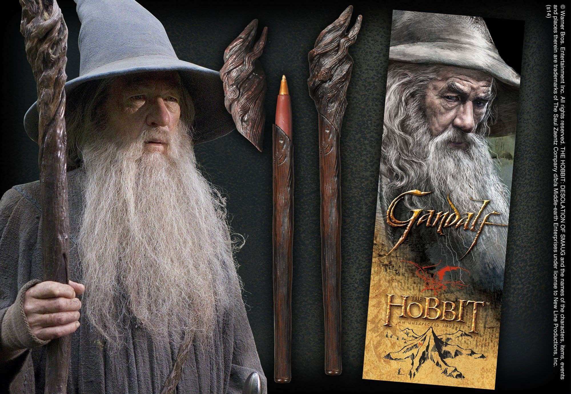 Gandalf Staff Pen and Lenticular Bookmark - Olleke Wizarding Shop Amsterdam Brugge London