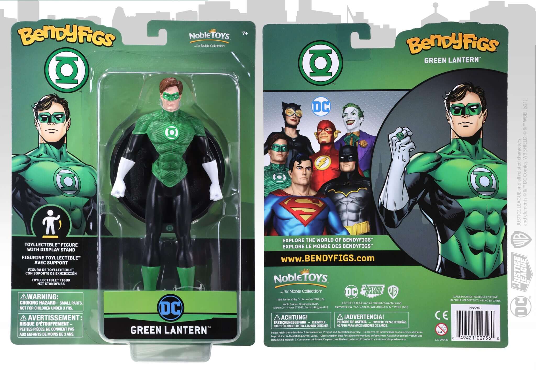Green Lantern Bendable Figure - Olleke Wizarding Shop Amsterdam Brugge London