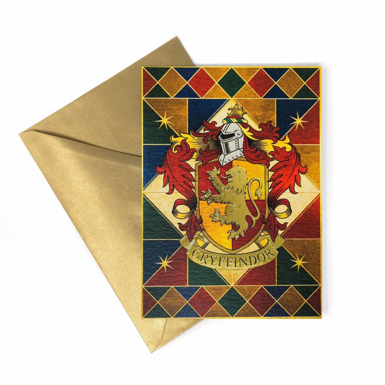 Gryffindor Crest Foiled Notecard - Olleke Wizarding Shop Amsterdam Brugge London