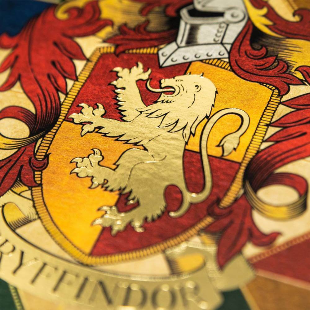 Gryffindor Crest Foiled Notecard - Olleke Wizarding Shop Amsterdam Brugge London