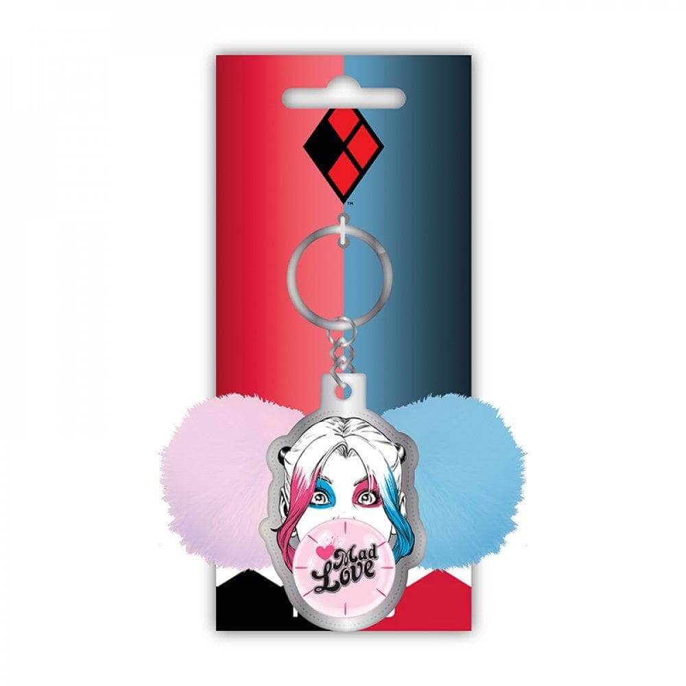 Harley Quinn Pom Pom Keyring - DC Comics - Olleke Wizarding Shop Amsterdam Brugge London