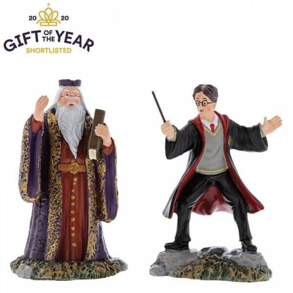 Harry and The Headmaster Figurine - Olleke Wizarding Shop Amsterdam Brugge London