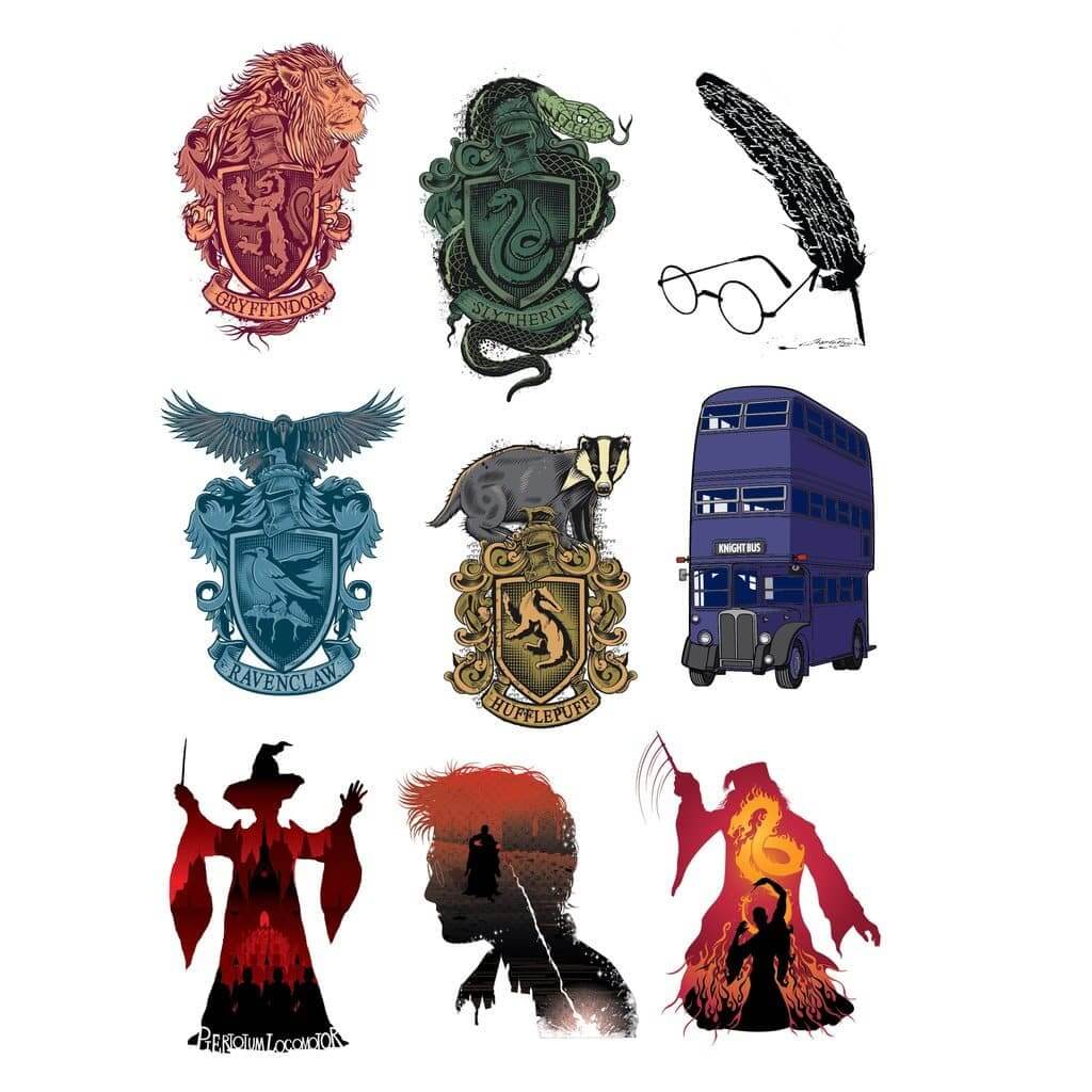 Harry Potter 55 Stickers Set - Olleke Wizarding Shop Amsterdam Brugge London