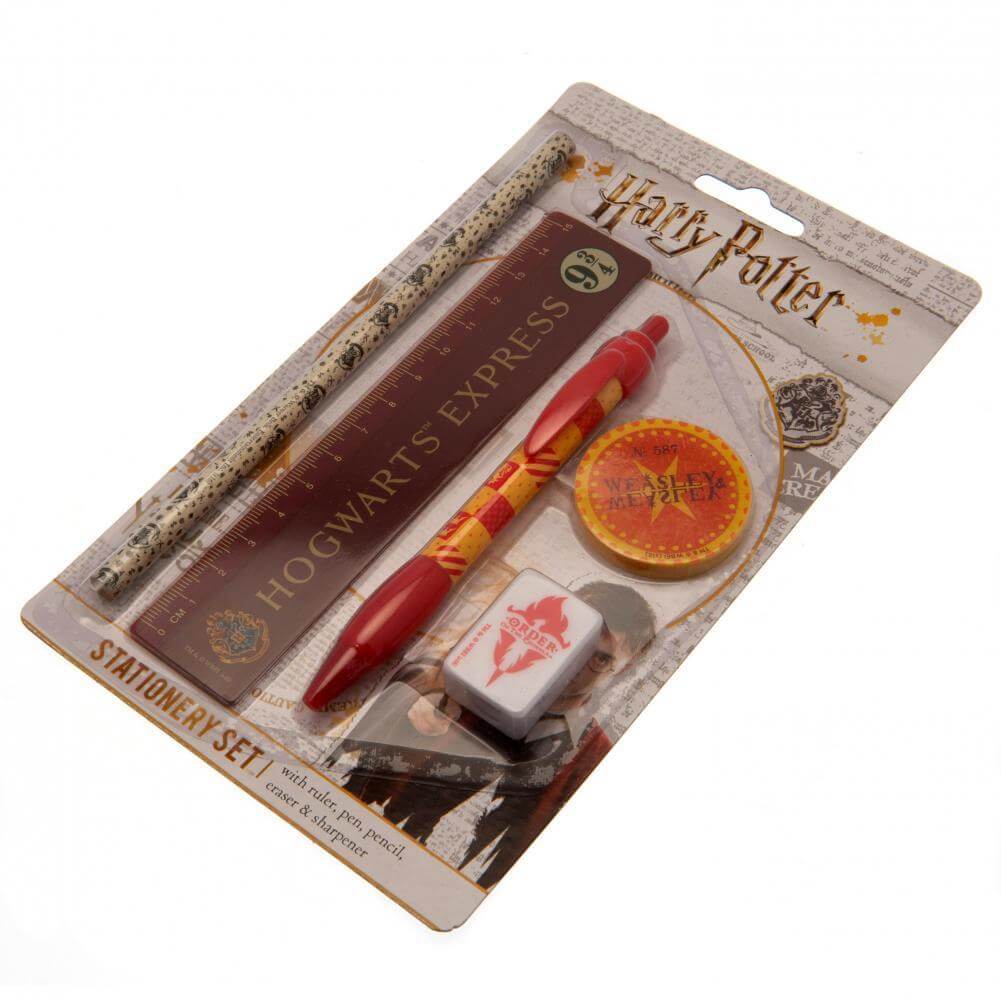 Harry Potter 5pc Stationery Set - Olleke Wizarding Shop Amsterdam Brugge London