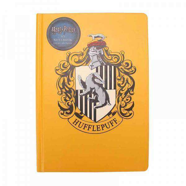 Harry Potter A5 Notebook - Hufflepuff Crest - Olleke Wizarding Shop Amsterdam Brugge London