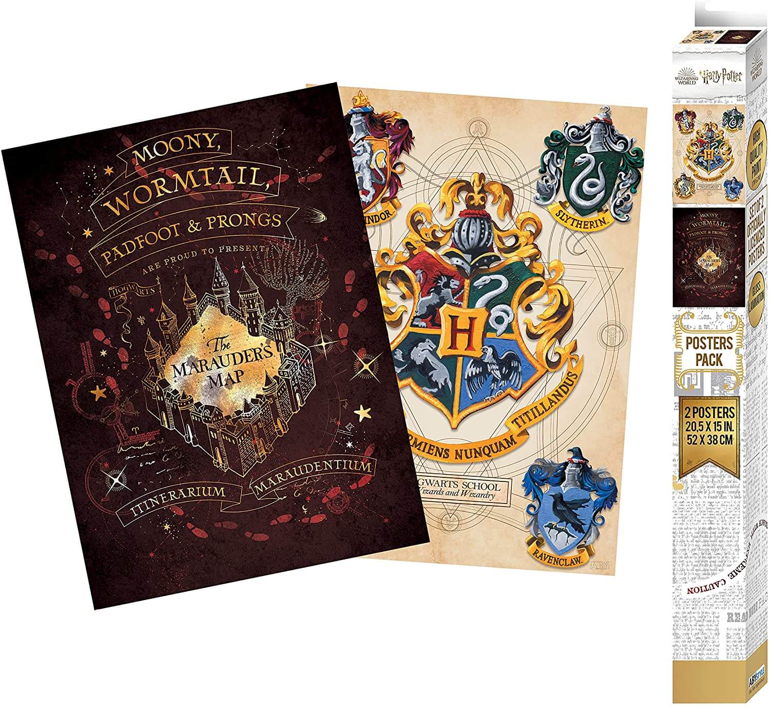 Harry Potter Crest & Marauders - Set of 2 posters - Olleke Wizarding Shop Amsterdam Brugge London