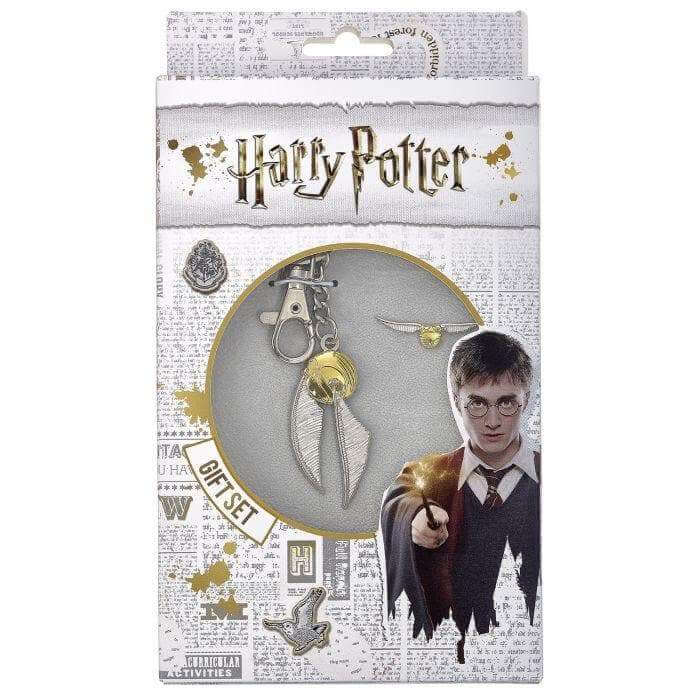 Harry Potter Golden Snitch Keyring and Pin Badge Set - Olleke Wizarding Shop Amsterdam Brugge London