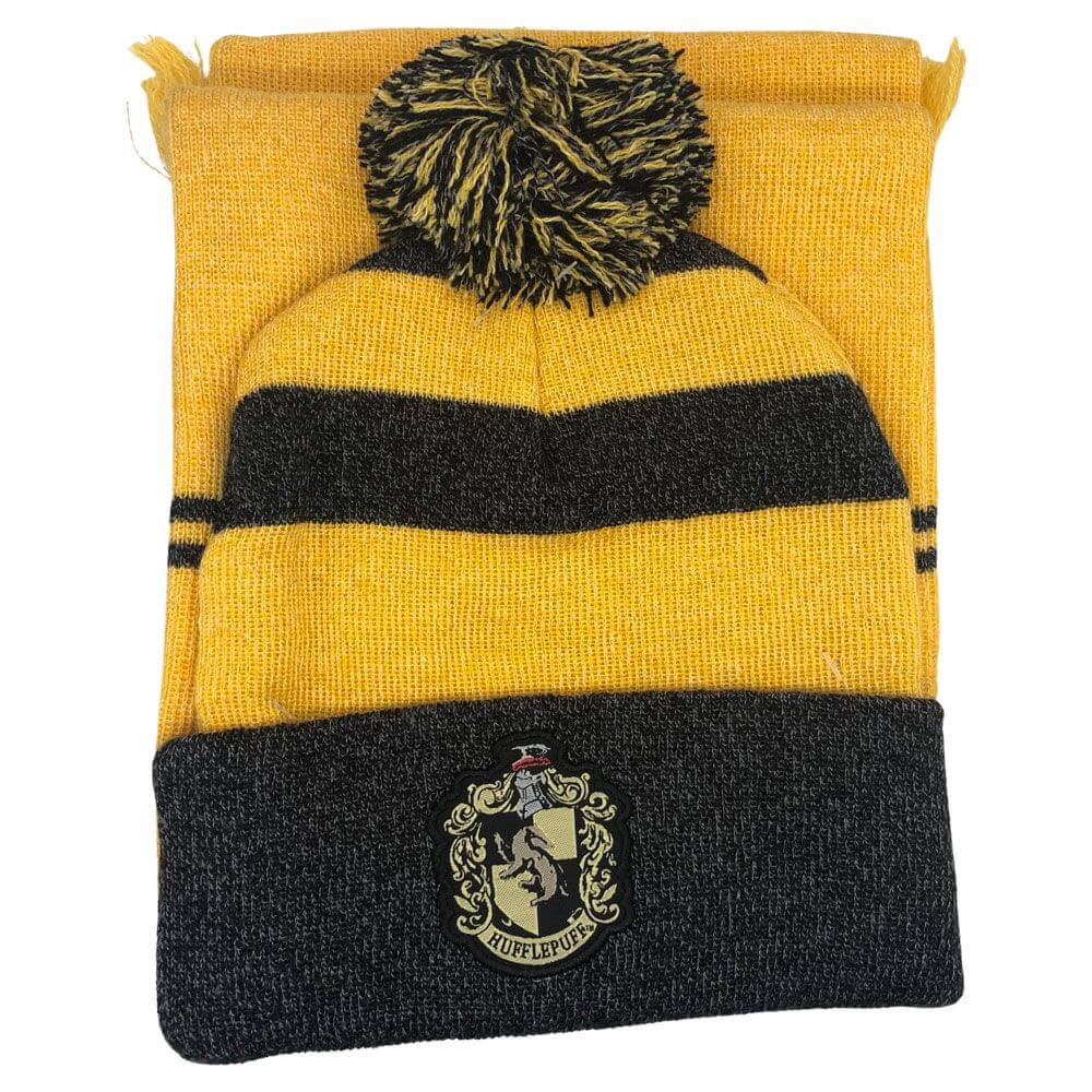 Harry Potter Hufflepuff Hat and Scarf Set - Olleke Wizarding Shop Amsterdam Brugge London