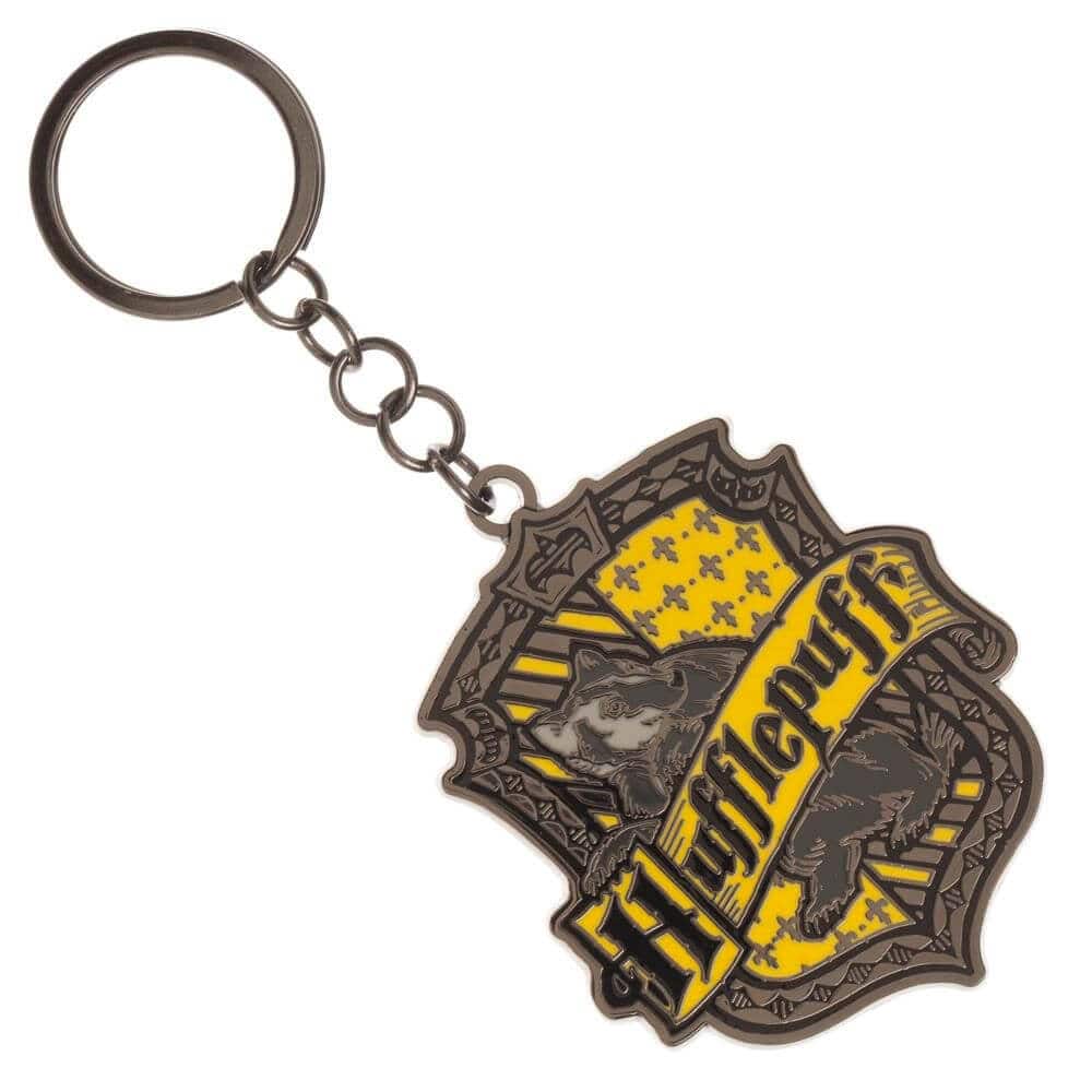 Harry Potter Hufflepuff Metal Enamel Keychain - Olleke Wizarding Shop Amsterdam Brugge London