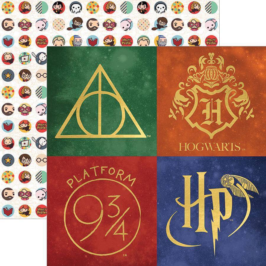 Harry Potter Icons Double Sided Embellished Paper - Olleke Wizarding Shop Amsterdam Brugge London