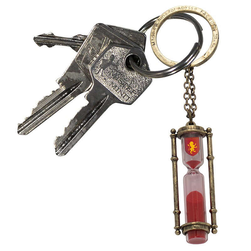 Harry Potter Keychain Gryffindor hourglass - Olleke Wizarding Shop Amsterdam Brugge London