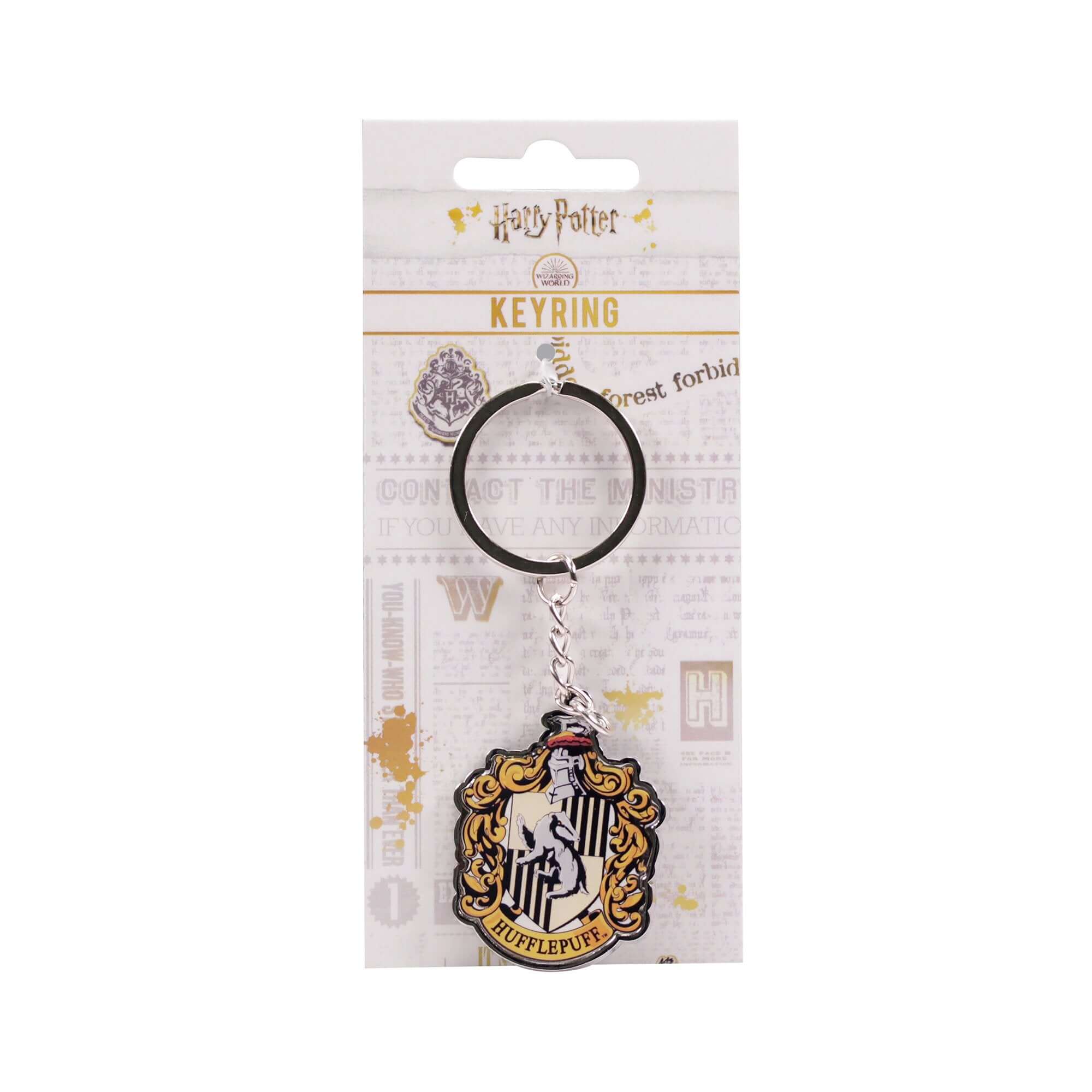 Harry Potter Keyring - Hufflepuff - Olleke Wizarding Shop Amsterdam Brugge London