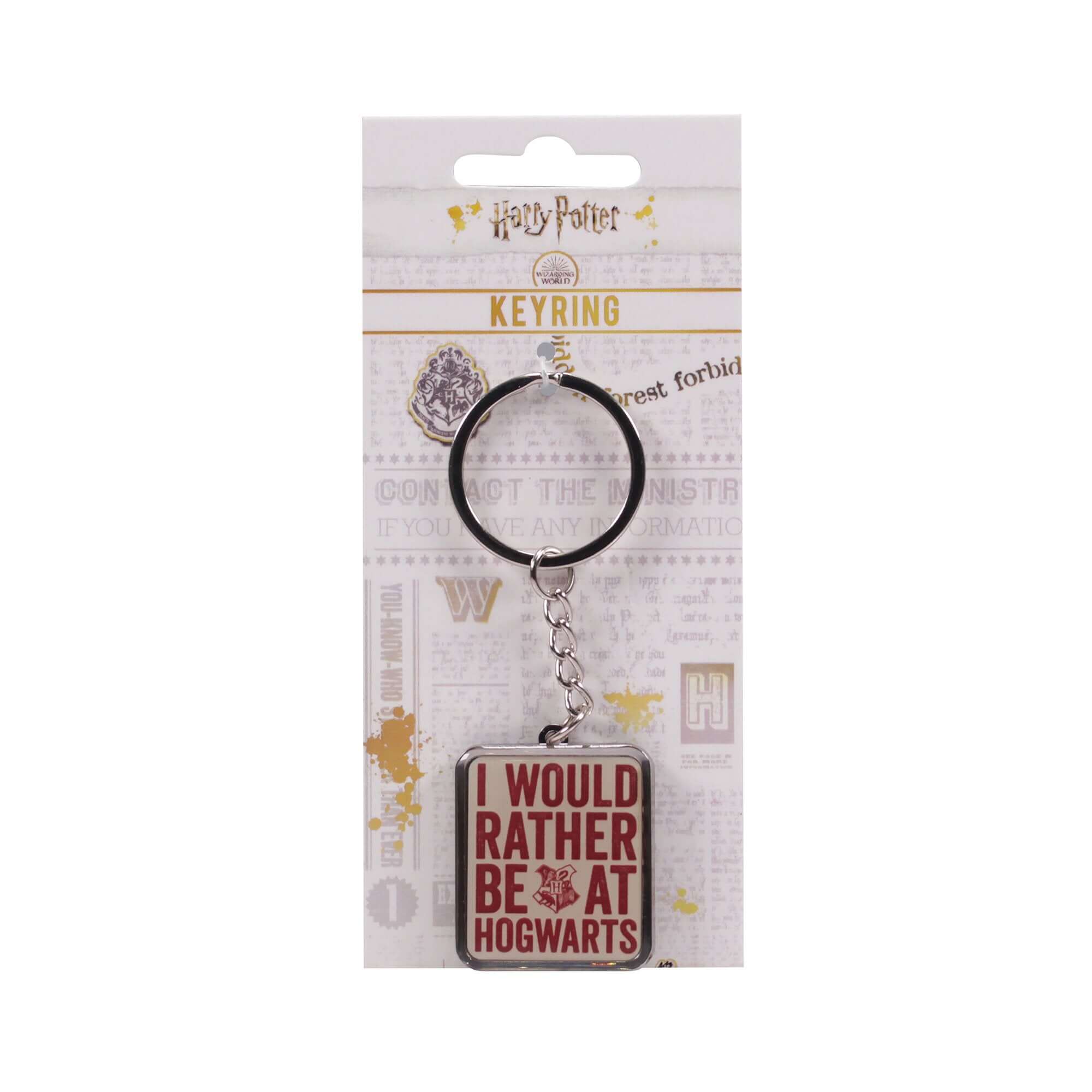 Harry Potter Keyring - Rather Be At Hogwarts - Olleke Wizarding Shop Amsterdam Brugge London