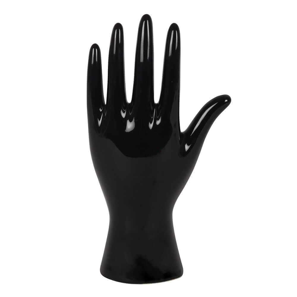 Black Ceramic Palmistry Hand Ornament - Olleke Wizarding Shop Amsterdam Brugge London