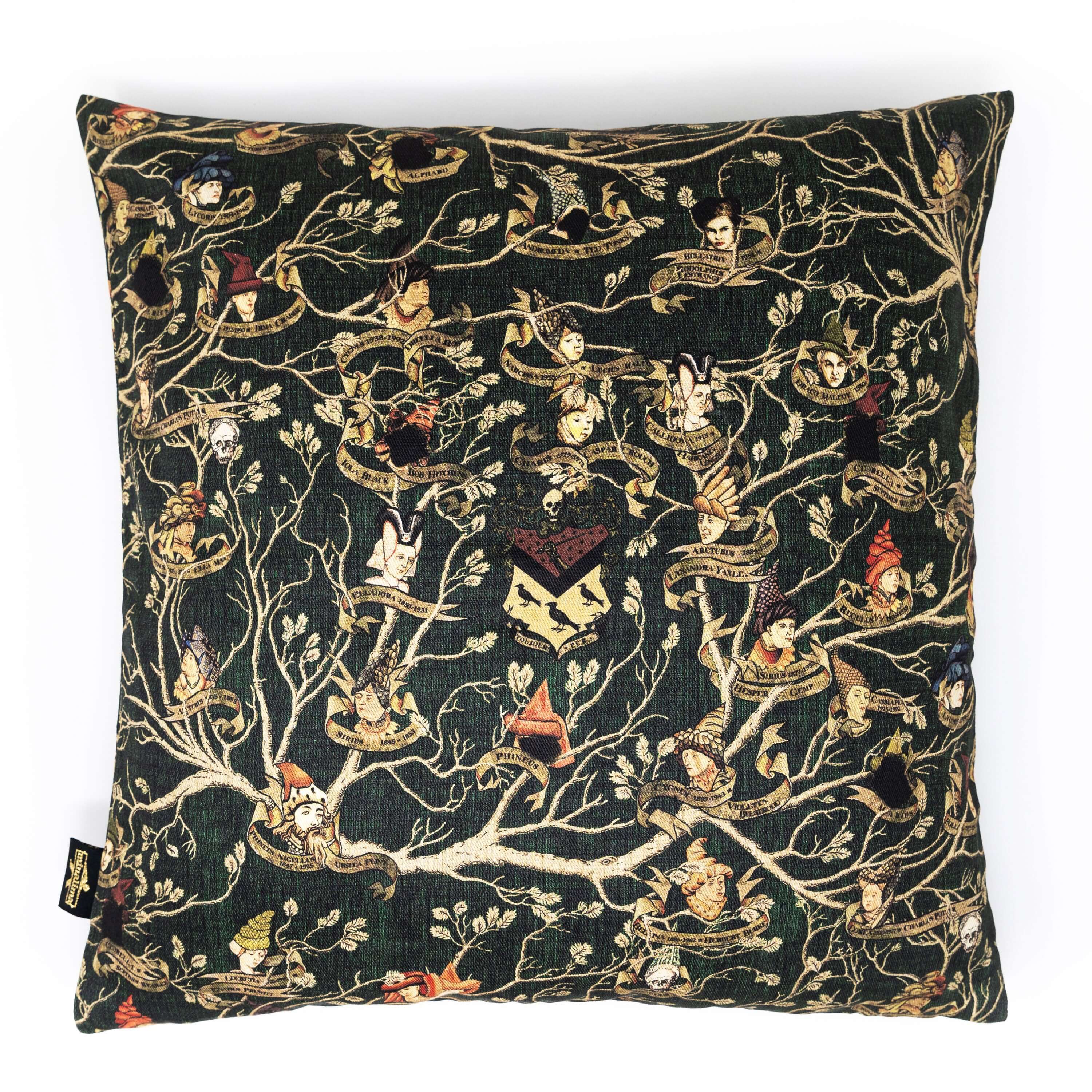 Black Family Tapestry Cushion Cover - Olleke Wizarding Shop Amsterdam Brugge London